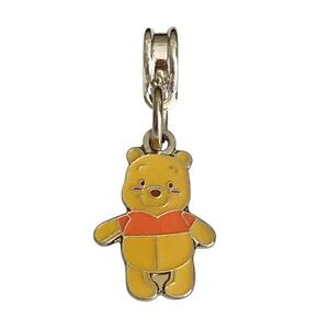 Vintage Disney Winnie the Pooh European Slider Bead Charm for Bracelet Signed